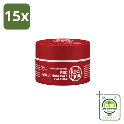 Immagine prodotto di 15 confezioni di cera modellante per capelli rossa "Red One Aqua", 150 ml per confezione - confezione grande - 15 pezzi