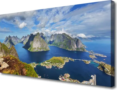 Produktbild von Tulup Leinwand-Bilder 100x50 Wandbild Canvas Kunstdruck Bucht Felsen Landschaft
