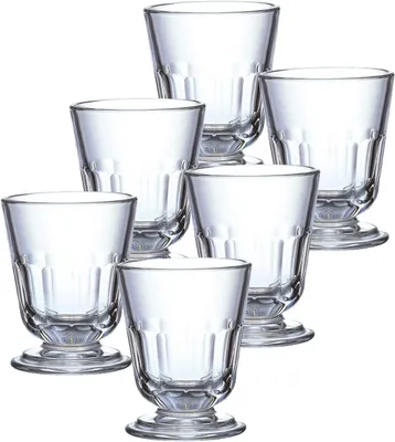 Trinkgläser aus Glas, 23 cl, 8,5 x 8,5 x 10 cm, 6 Stück