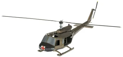 Zdjęcie produktu dla Metal Earth UH-1 Huey, Model śmigłowca, Zestaw montażowy, UH-1 Huey, Każda płeć, Metal, Umiarkowana