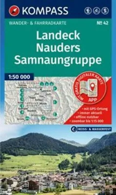 Produktbild von KOMPASS Wanderkarte 42 Landeck, Nauders, Samnaungruppe 1:50.000