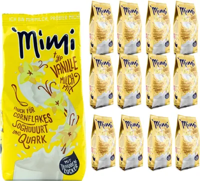 Produktbild von Mimi Milchmix Vanille Getränkepulver 12 x 400g in warmer kalter Milch löslich