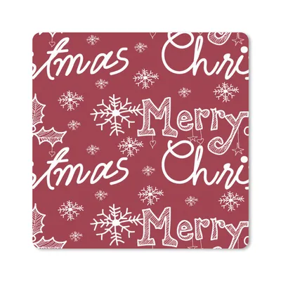 Produktbild von MuchoWow® Mauspad Mousepad Muster - Schnee - Weihnachten - Zitate 30x30 cm - Mousepads - Maus Mat - Pad - Mausunterlage - Gaming