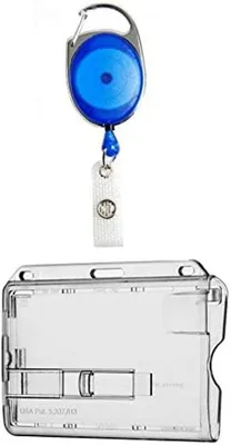 Produktbild von Ausweisset Ausweisjojo Jojo transparent BLAU Zipper Kartenhülle Ausweishülle TRANSPARENTER Ausschieber