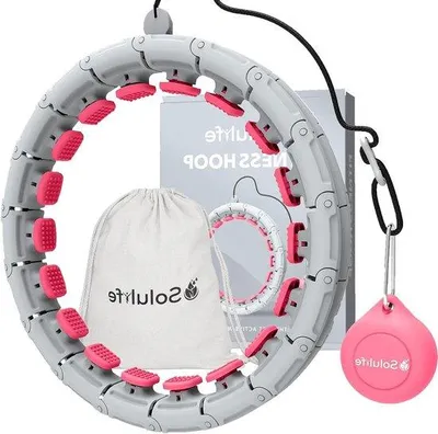Produktbild von Hula-Hoop für Erwachsene - 24-teilige Hula-Hoop für Abnehmen und Massage - Hula-Hoop mit Ball inkl. Tasche