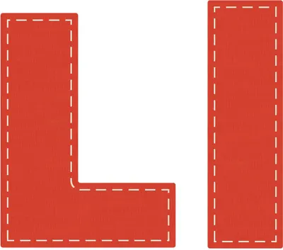 Produktbild von Crafters Edge Stanzform Sets Buchstaben A - Z : L Buchstabe: L