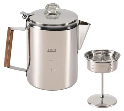 Produktbild von Kaffee-Perkolatoren für Camping und Zuhause, Edelstahl-Kaffeemaschine für 9 Tassen