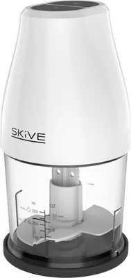 Produktbild von Elektrischer Multizerkleinerer 300 ml – 2 Stufen, Edelstahlmesser, Eiscrusher, Sahneaufschläger, 260 W, Farbe:weiß