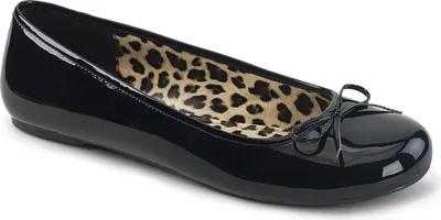 Produktbild von ANNA-01 Damen Flats von Pleaser Pink Label, Schwarz Lack , EU 43, US 13