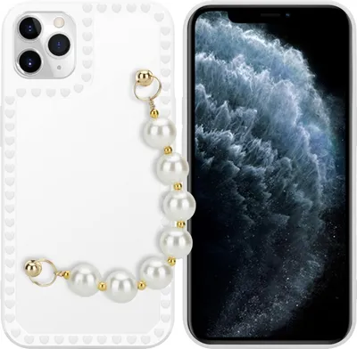 Obrázek produktu pro Cadorabo Pouzdro pro Apple iPhone 11 PRO MAX Ochranné pouzdro v bílé barvě Kryt mobilního telefonu TPU pouzdro kryt řetízek na zápěstí