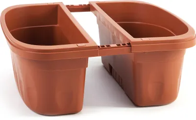 Obrázok produktu pre BAMA Závesný kvetináč na zábradlie KLUNIA, 40cm Barva: Terracotta