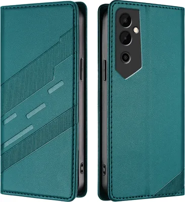 Produktbild von Hülle für Tecno Pova Neo 2, Kunstleder Brieftaschen Handyhülle mit Kartenfach und Standfunktion Grün