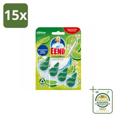 Produktbild von 15 x WC Eend Toiletblok Active Clean Citrus 38 g - Vorratspackung - 15 Stücke