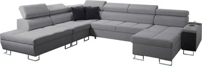 Produktbild von MIRJAN24 Ecksofa Genewa IX, Eckcouch mit Schlaffunktion und Bettkasten, L-Form Polsterecke (Sawana 21 + Sawana 14, Seite: Links)