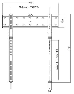 Produktbild von LOGILINK LogiLink BP0116 TV-Halterung/Ständer 165,1 cm (65") Schwarz