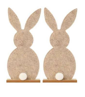 Produktbild von 2 Stück Osterhase Hasenfigur Hase Aufstellfigur 33cm Ostern Osterdeko Frühling