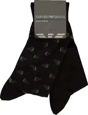 Immagine prodotto di Confezione 2 paia calze corte calzini bipack EMPORIO ARMANI articolo 302302 1P292 socks set, EU 39/46 - UK 5/12 - USA 6,5/13,5 - CN 28/30, Cotone 65%,Poliammide 33%,Spandex 2%