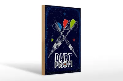Produktbild von Holzschild  Dart Profi Dartpfeile, 30x20 cm, Holzschilder Spruch Sport Hobby