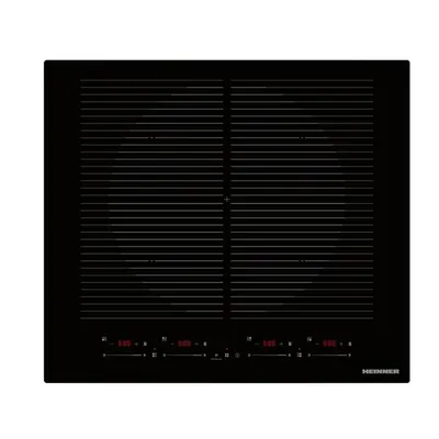 Produktbild von Heinner HBHI-MQZ4ZB2FXSM Induktionskochfeld 7400 W, 4 Kochzonen, Bridge, Boost, Touch Slider, Schwarz