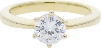 Produktbild von JuwelmaLux Ring 925/000 Sterling Silber gold plattiert mit synth. Zirkonia JL30-07-3953 54