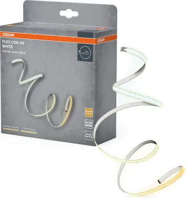 Obrázek produktu pro OSRAM FLEX COB 5M LED pásek, žlutý, 22W, 1750lm, teplé bílé světlo, technologie COB, homogenní rozložení světla, dlouhá životnost, snadná instalace, pro vnitřní použití, krytí IP20, 3000K