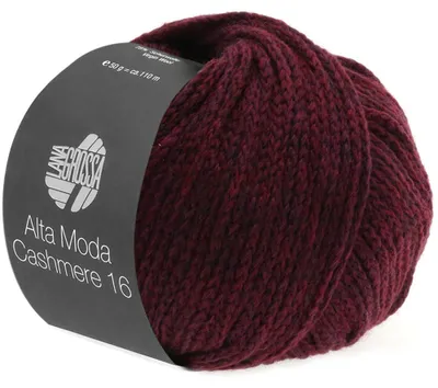 Immagine prodotto di Lana Grossa ALTA MODA Cashmere 16 50 g filato indemagliabile super morbido in Lana extra fine con cashmere 110 m colore 027 - Borgogna