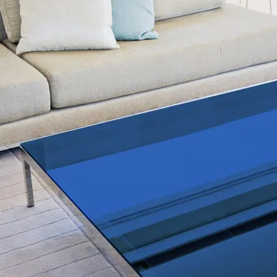 Produktbild von DIMEXACT – Schutzfolie für Glastische, blau, transparent – 152 cm x 10 m – auf Rolle