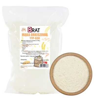 Zdjęcie produktu dla Mąka orkiszowa T-630 1kg Brat.pl