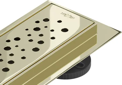 Zdjęcie produktu dla Mexen Flat 360° M12 odpływ liniowy obrotowy 80 cm, złoty - 1521080-40