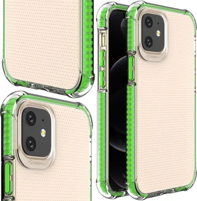 Obrázek produktu pro Pružinové Gelové Pancéřové Pouzdro S Barevným Rámečkem Pro Iphone 12 Mini Zelené