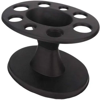 Produktbild von Haarborstelhalter mit 8 Fächern - Styling-Organizer für Frisierutensilien (Schwarz, Kunststoff)