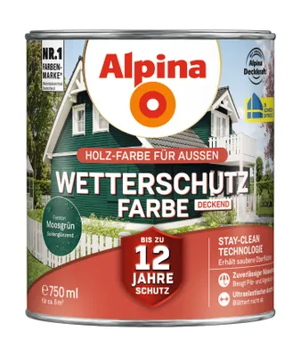 Produktbild von Alpina Wetterschutzfarbe 0,75 L moosgrün
