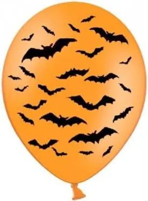 Produktbild von Luftballons mit HALLOWEEN-Fledermaus-Aufdruck - 1 Stk.