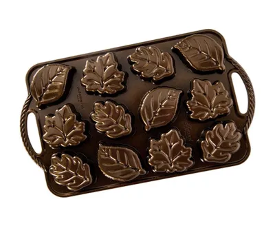 Obrázek produktu pro Forma na pečení "Leaflettes Cakelet Pan" - Nordic Ware | Fall Harvest Bronze