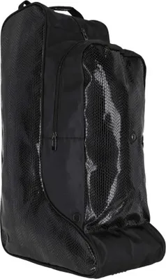 Image de Sac pour bottes d'équitation et casque QHP Combi Croco, couleur : noir