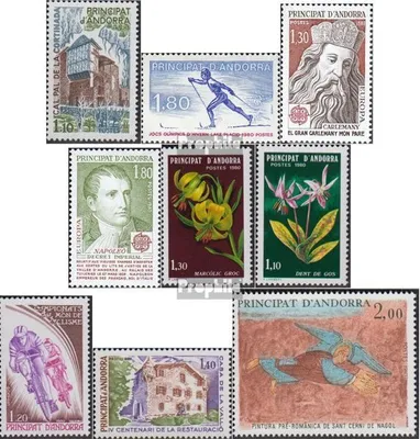 Produktbild von Briefmarken Andorra - Französische Post 1980 Mi 303-311 (kompl.Ausg.) Jahrgang 1980 komplett postfrisch Landschaft