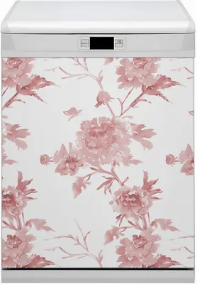 Produktbild von Küche Dekorative Magnete  Magnet Folie für Geschirrspüler 60x80 cm   - Pastellblumen