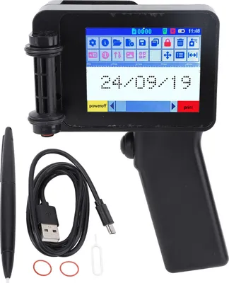 Obrázok produktu pre Ručná atramentová tlačiareň, malá, prenosná, s HD LED, 4,3-palcovým dotykovým displejom, N6, bez kazety, 12,7 mm, na čiarový kód QR