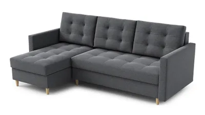 Zdjęcie produktu dla FurMeb24 - Naronik DIVO L - LEWY , Sofa z pojemnikami na pociel i funkcjÄ spania - MALMO NEW 95