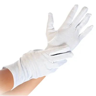 Imagen del producto de 25x Hygostar 2714 12er Baumwollhandschuhe Blanc weiß Gr. 9/L mit Schichtel