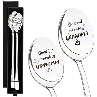Kaffee-Teelöffel, Geschenk für Oma, 2 Stück