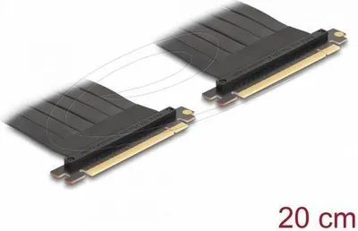 Zdjęcie produktu dla DeLOCK 81500, PCIe, PCIe, Męski, PCIe 3.0, Czarny, 0,2 m