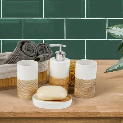 Produktbild von Famanu Badezimmeraccessoires Set - Antrazit