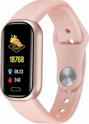 Produktbild von Aktivitäts-Smartwatch mit Herzfrequenzmesser und Schlafanalyse für Fitness und Sport aus TPU-Material,pink