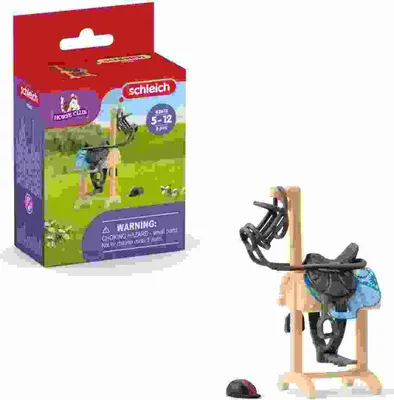 Image de Schleich Horse Club - Porte-selle + harnais dl