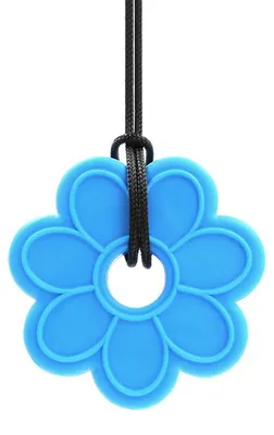 Immagine prodotto di ARK Therapeutic Kaukkette Blume: giocattolo sensoriale a forma di fiore, blu, di medie dimensioni. Collana da masticare robusta, a forma di fiore, ideale per bambini che necessitano di stimolazione sensoriale orale.