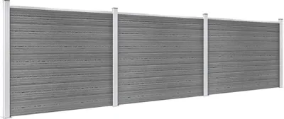 Produktbild von vidaXL Zaunelement Set WPC 526x146 cm Grau