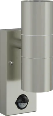 Produktbild von vidaXL Außenwandleuchte Silber 7 x 10 x 22 cm Edelstahl und Glas
