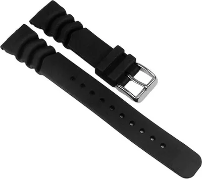 Produktbild von Minott Ersatzband Uhrenarmband PolyurethanBand schwarz 18mm