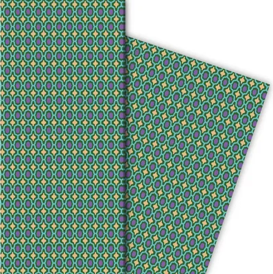 Produktbild von Mosaik Geschenkpapier im orientalischen Look, lila - G8344, 32 x 48cm